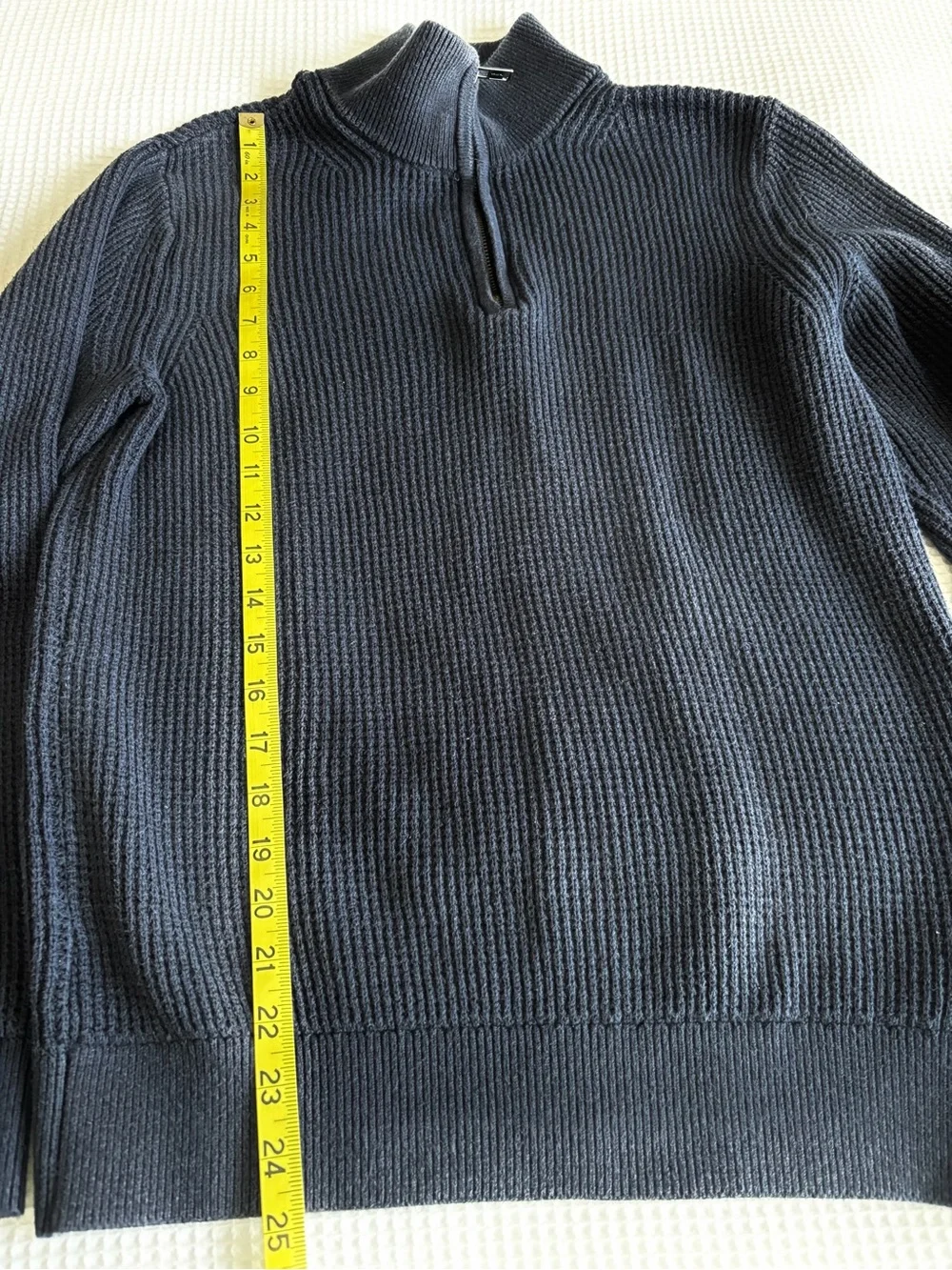GAP Men's Ribbed Quarter-Zip Sweater - Black